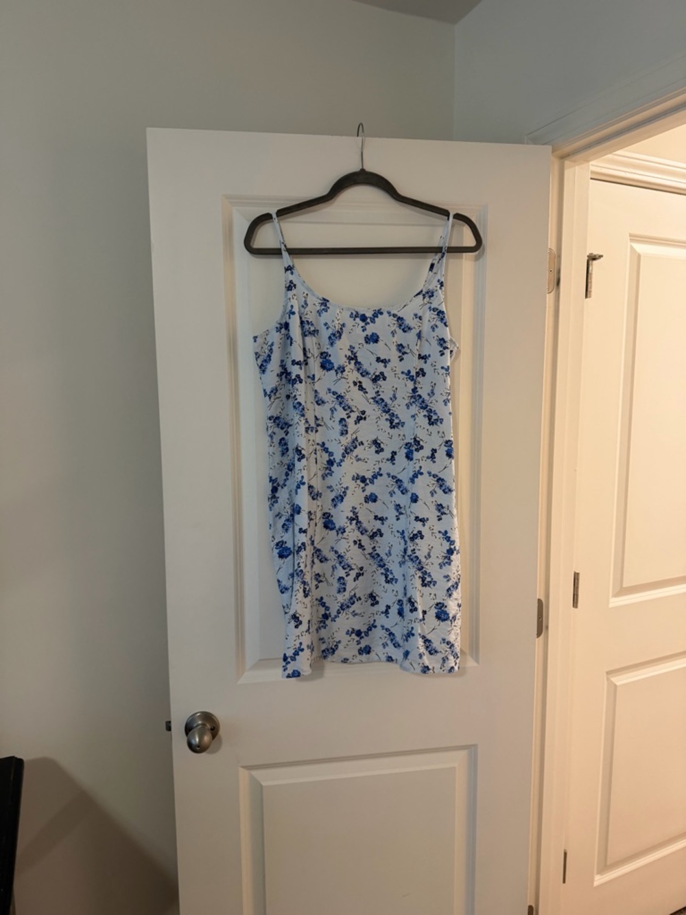a new day White Slip Dress with Blue Floral Print